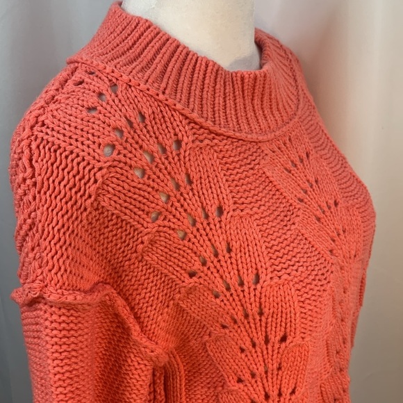 Free People Coral Cropped Sweater- NWT- XS - Picture 4 of 15
